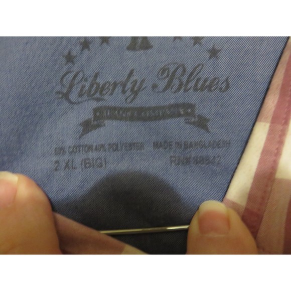 LIBERTY BLUES MENS SHIRT SIZE 2XL BIG - Picture 2 of 2